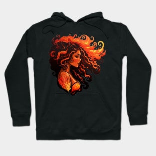 Pele Hawaiian Goddess of Fire and Lava Illustration Mythology Hoodie